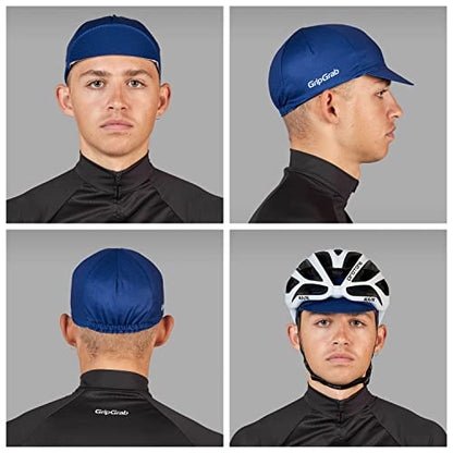 GripGrab Summer Cycling Cap - UV Protection Under-Helmet Bicycle Visor Hat - color: Navy, size: Small-Medium