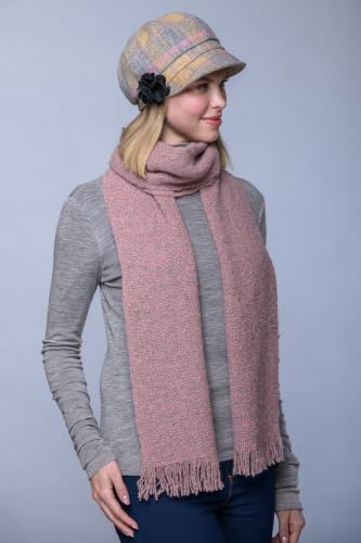 Newsboy Hat for Women's Cap 8 Panel Wool Made in Ireland - color: Yellow, Pink, Gray