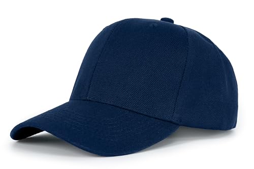 Edoneery Baseball Cap for Men and Women, Low Profile Washed Cotton Dad Hat - color: Blue
