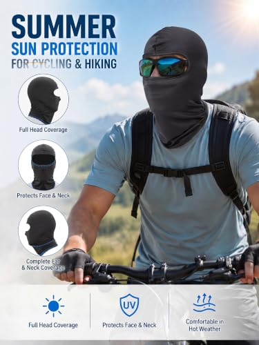 SATINIOR 6 Pcs Ski Balaclava Men Full Face Cover Mask - color: Dark