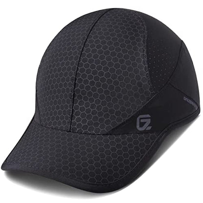 GADIEMKENSD Stretch Running Hat with Soft Brim, Quick Dry, Unstructured, Unisex-Adult - color: Black