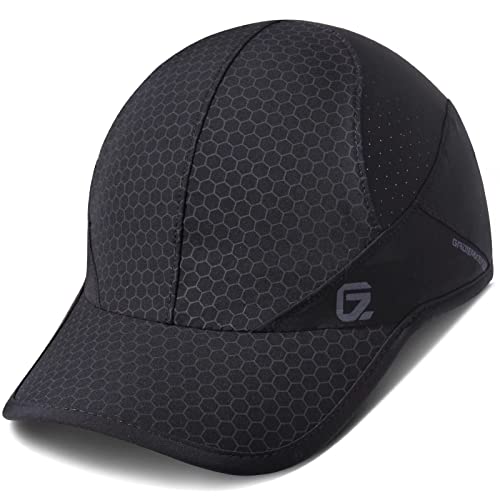 GADIEMKENSD Stretch Running Hat with Soft Brim, Quick Dry, Unstructured, Unisex-Adult - color: Black