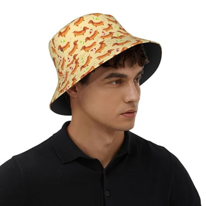 Bucket Hat for Men Women Packable Sun Hats Fisherman Outdoor Summer Travel Hiking Beach Caps - color: Dog