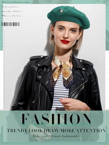 3 Pcs Beret Hats for Women - color: Green