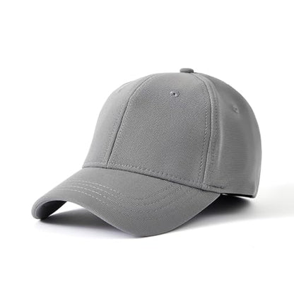 6 Panel Stretch Full Closed Baseball Caps Men's Blank Fitted Cap Curved Brim Elastic Closed Back Hat Q2426 - color: Grey