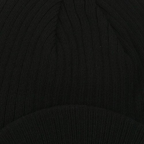 e4Hats.com Big Knit Ribbed Beanie with Visor - color: Black