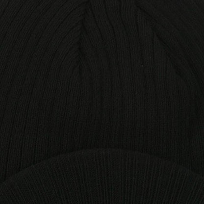 e4Hats.com Big Knit Ribbed Beanie with Visor - color: Black