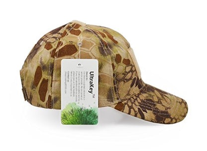 UltraKey Military Tactical Operator Cap, Outdoor Army Hat Hunting Camouflage Baseball Cap - color: Desert Python Pattern