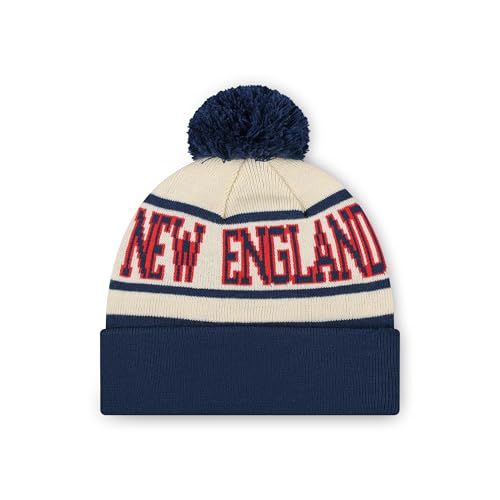 FOCO NFL Primary Team Logo Heritage Stripe Pom Beanie Hat
