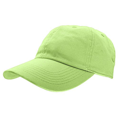 Gelante Baseball Cap Dad Hat 100% Cotton Polo Style Plain Blank Adjustable Size. - color: Lime Green