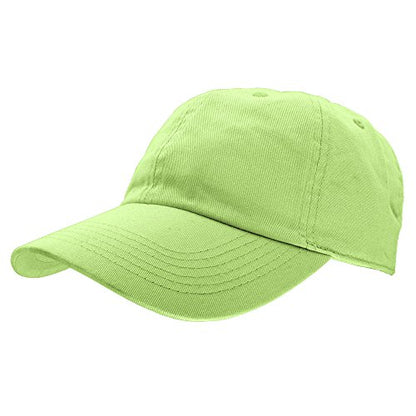 Gelante Baseball Cap Dad Hat 100% Cotton Polo Style Plain Blank Adjustable Size. - color: Lime Green