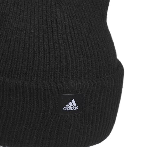 adidas Women's Script Fold Beanie - color: Black, size: One Size
