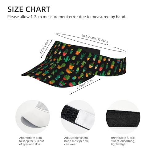 Unisex Adjustable Sports Sun Visor - color: Cactus