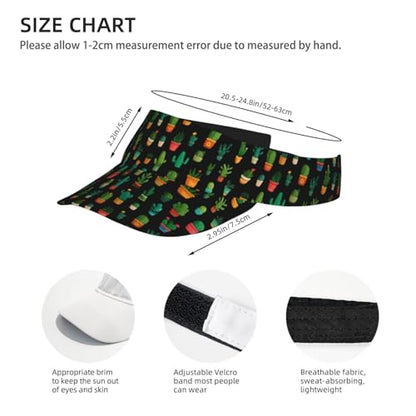Unisex Adjustable Sports Sun Visor - color: Cactus