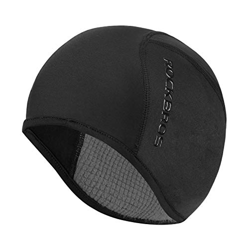 ROCKBROS Thermal Skull Cap Winter Hats for Men Women Ear Warmers - color: Black1