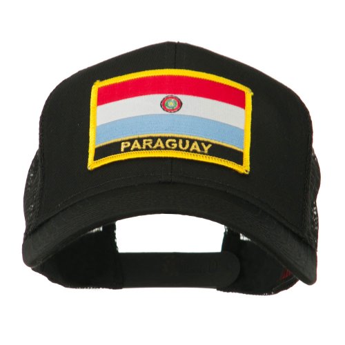 e4Hats.com South America Flag Letter Patched Mesh Cap - color: Paraguay