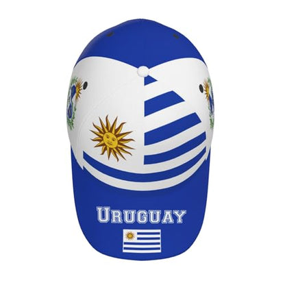 National Flags Baseball Cap for Men Women, Adjustable Trucker Hat Sun Visor Caps, Outdoor Dad Cap Patriotic Hat - color: Uruguayan Flag