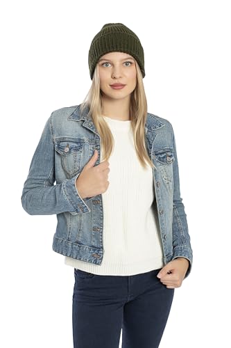 Seamless Beanie Cap, Acrylic Unisex Winter Beanie - color: Dark Green