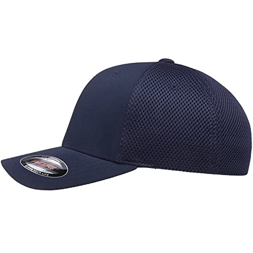 Flexfit 6533 Ultrafibre & Airmesh Lightweight Stretch-Fitted Cap - color: Navy, size: Large-X-Large