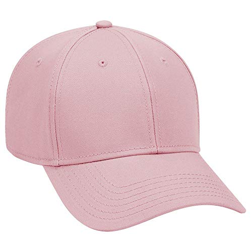 OTTO 6 Panel Low Profile Superior Cotton Twill Cap - color: Pink