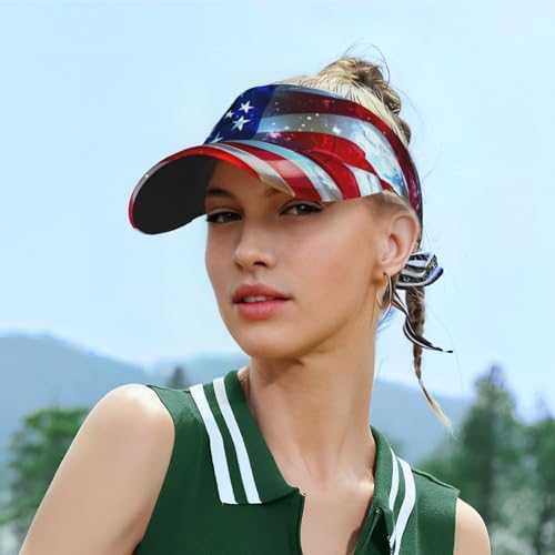 United States 250th Anniversary Hat America Patriotic Visor Caps for Women Men Adjustable Sun Hat - color: American Flag 4