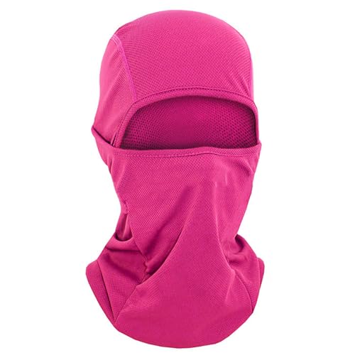 TOPTIE Mesh Balaclava with Hinge Design, Breathable Helmet Liner - color: Hot Pink
