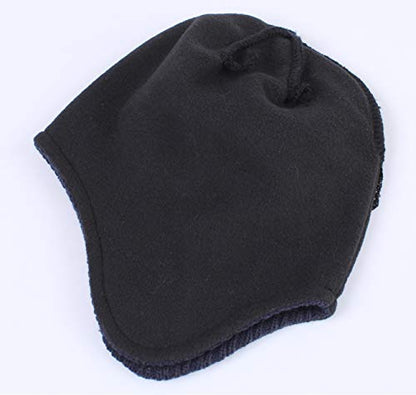 Connectyle Men's Knit Winter Hat with Ear Flaps Fleece Lined Beanie Warm Knitted Skull Cap Beanies Watch Hat - color: Navy