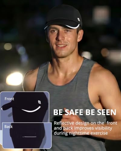 GADIEMKENSD Men’s Running Hat Performance Mesh Cap, Excellent Breathable - color: Dark Gray