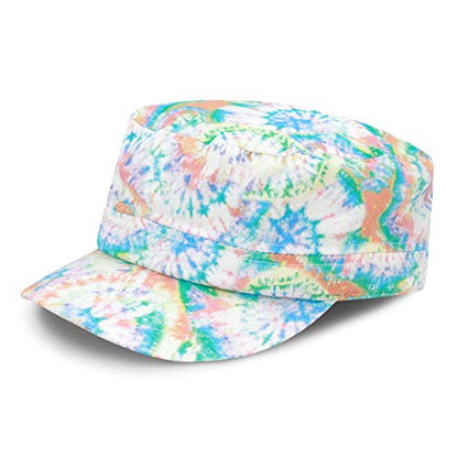 The Hat Depot Cadet Military Army Baseball Cap Tie Dye & Washed Cotton Basic & Distressed Cadet Brushed Cotton Cap - color: 3. Tie Dye - Color 3
