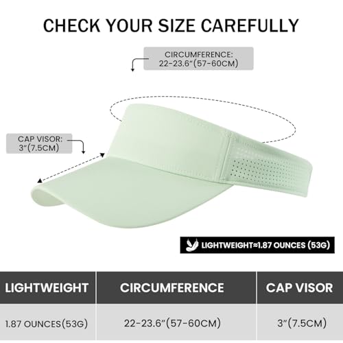 STARANCE Unisex Sun Visor Cap for Men Woman - color: Mint Green