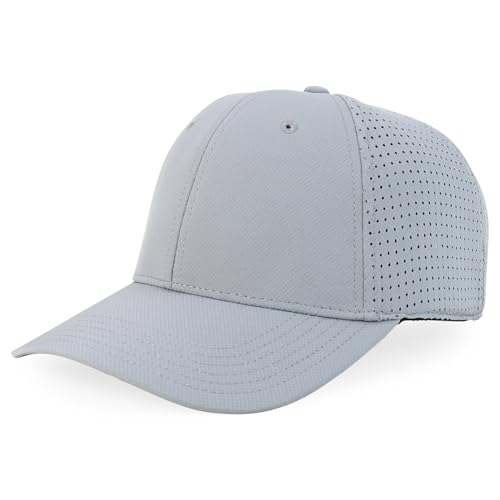 Armycrew UPF 50+ Cool Comfort Performance Stretchable Air Mesh Baseball Cap - color: Grey