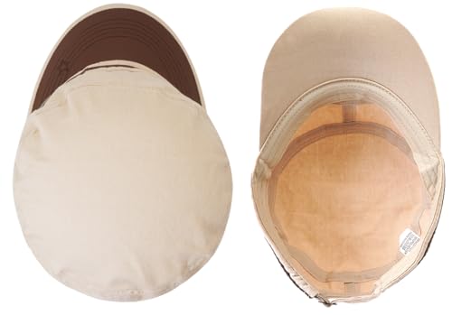 Flat Top Cap for Men Soft Cotton Adjustable Military - color: Khaki