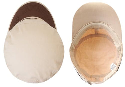 Flat Top Cap for Men Soft Cotton Adjustable Military - color: Khaki