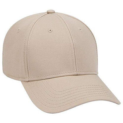 OTTO 6 Panel Low Profile Superior Cotton Twill Cap - color: Khaki