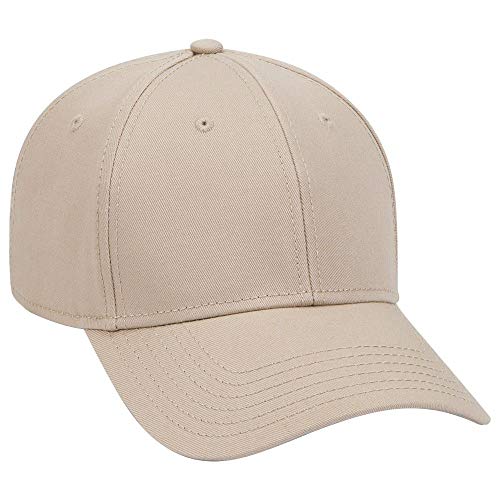OTTO 6 Panel Low Profile Superior Cotton Twill Cap - color: Khaki