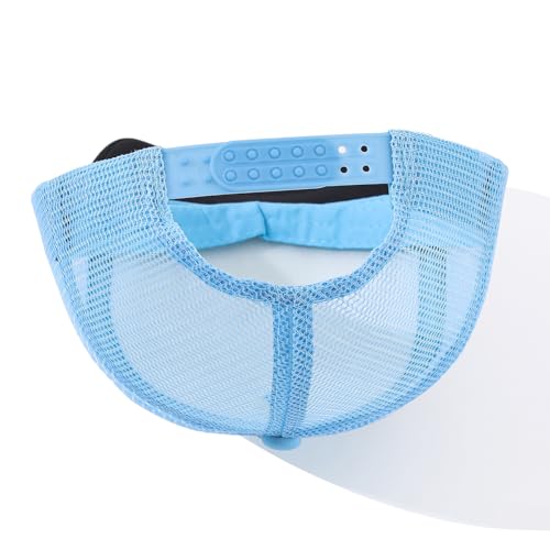 Breathable Snapback Trucker Hats Summer Baseball Caps Adjustable Outdoor Mesh Snap Back Hats for Daily Use - color: Mg-bcm2630-blue