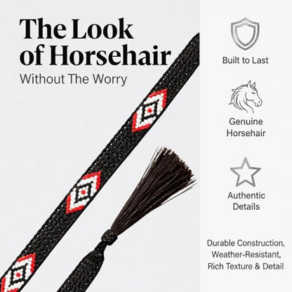 Gamboa Horsehair Hat Band for Cowboy Hats - color: Beaded Design