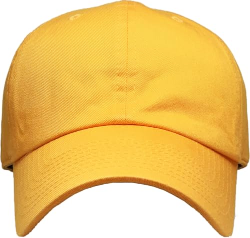 KBETHOS® Classic Washed Cotton Baseball Cap - color: Gold