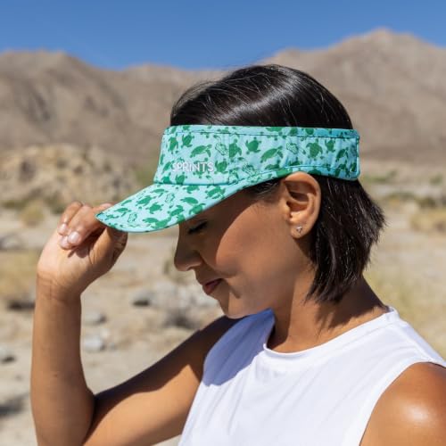 Sprints Performance Running Visor - color: Shelly's Reef Run Sea Turtle, size: One Size