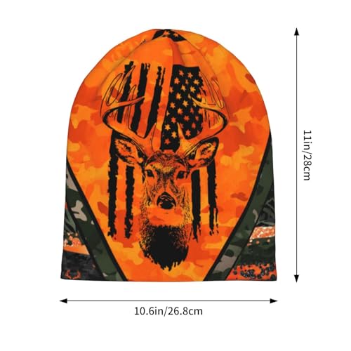 Slouchy Beanie Hat Skull Cap Chemo Headwear Baggy Hats for Men Women Running Cycling - color: Hunting