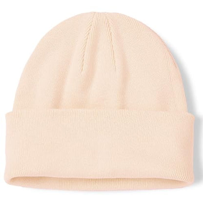 100% Cotton Beanie for Women Men Soft Knit Beanies Warm Winter Hat - color: Light Pink
