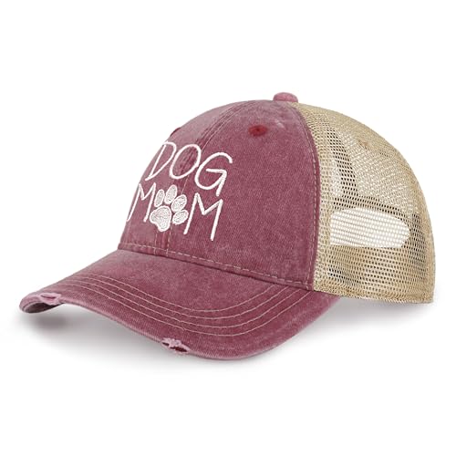 CHOK.LIDS Washed Trucker Hat Unstructured Distressed Pigment Dyed Cap - color: Tc102 Burgundy
