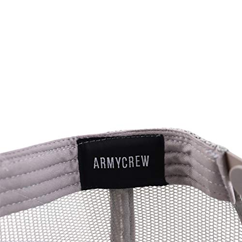 Armycrew Oversize XXL Blank Flatbill Mesh Snapback Cap - color: Grey Black