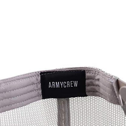 Armycrew Oversize XXL Blank Flatbill Mesh Snapback Cap - color: Grey Black