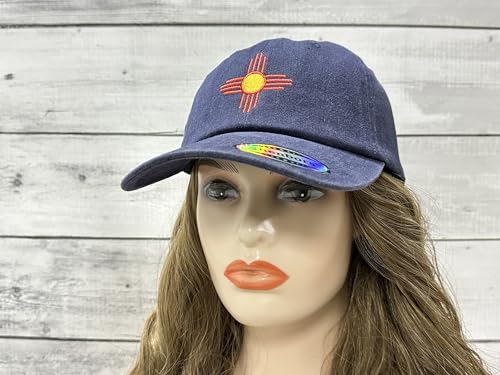 America State City Flag Hats - color: New Mexico Flag (Washed Navy Blue)