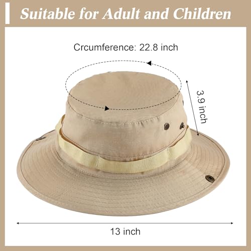 Eurzom 30 Pcs Bucket Hat Bulk Wide Brim Boonie Hats Safari Fishing Sun Hat with Chin Strap