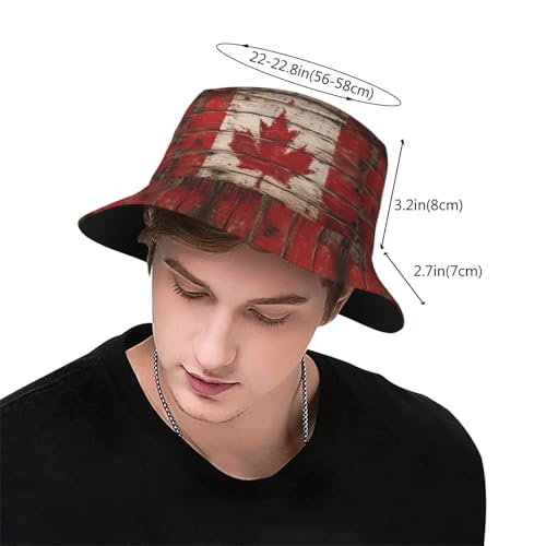 Bucket Hat for Men Women Packable Sun Hats Fisherman Outdoor Summer Travel Hiking Beach Caps - color: Canada Flag