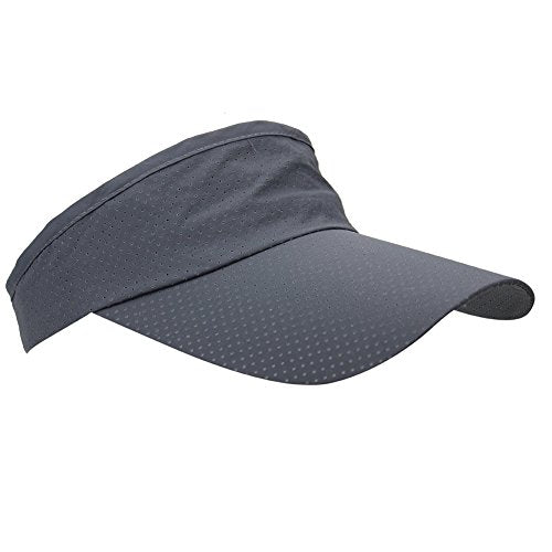Mens Summer Quick-Dry Run Long Brim Empty Top Baseball Tennis Sun Hat Cap Visor - color: Dark Gray