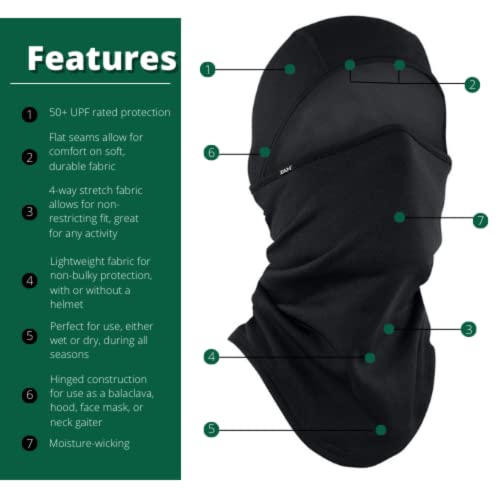 Zanheadgear WB4L114 Convertible Balaclava SportFlex Series Solid Black - color: Black & Brown Tie Dye