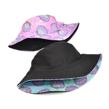 Quanhaigou Bucket Hats Unisex Summer Travel Beach Fisherman Cap for Men Women Teens - color: Blue Shells